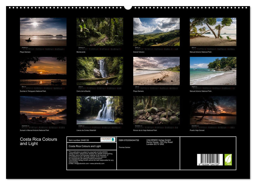 Costa Rica Colours and Light (CALVENDO Premium-Calendar 2027)
