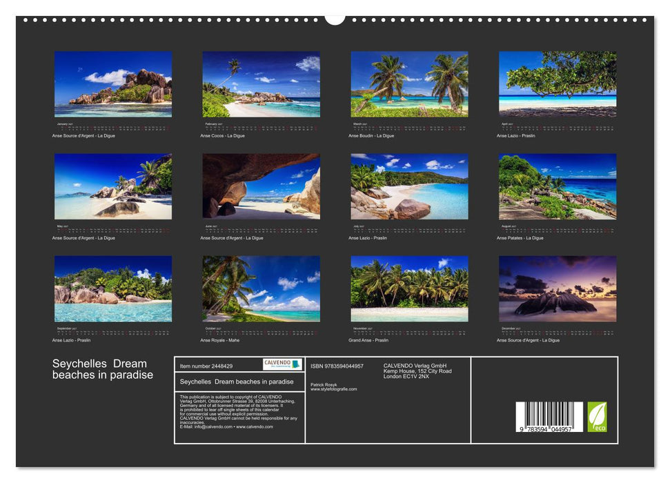 Seychelles Dream beaches in paradise (CALVENDO Premium-Calendar 2027)