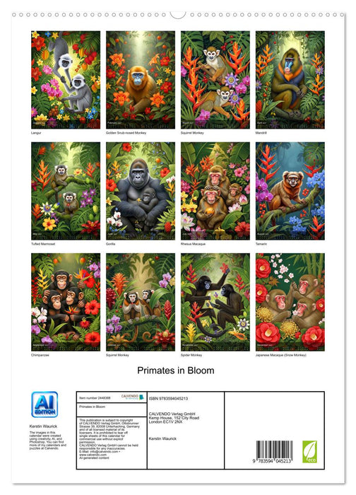 Primates in Bloom (CALVENDO Premium-Calendar 2027)