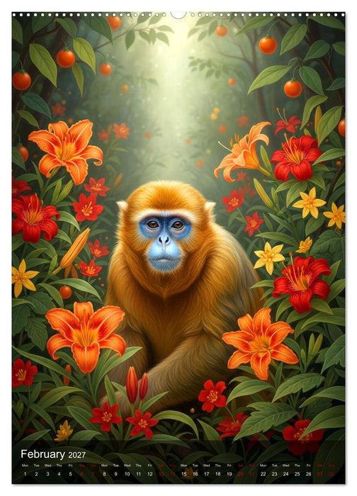 Primates in Bloom (CALVENDO Premium-Calendar 2027)
