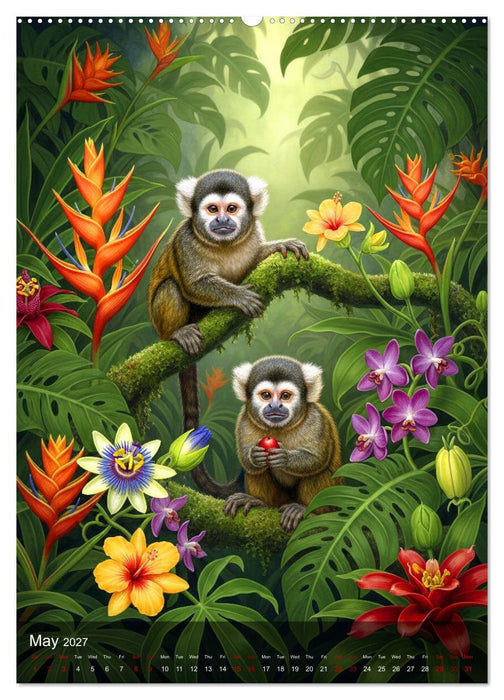 Primates in Bloom (CALVENDO Premium-Calendar 2027)