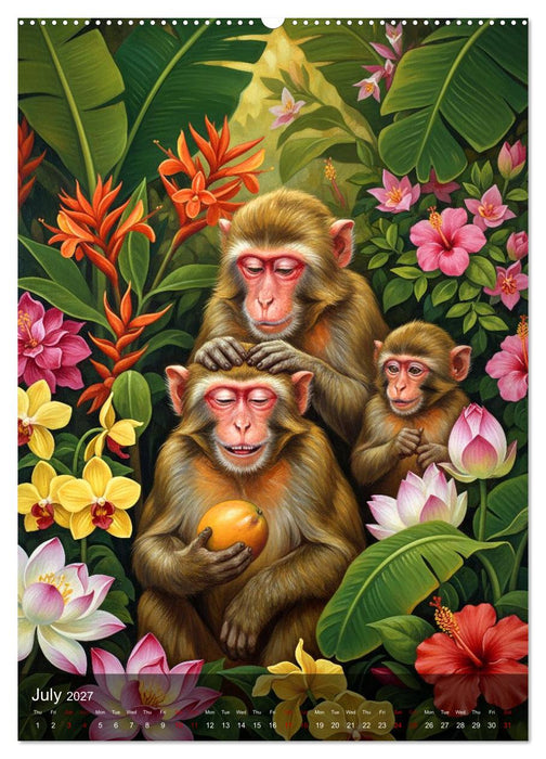 Primates in Bloom (CALVENDO Premium-Calendar 2027)