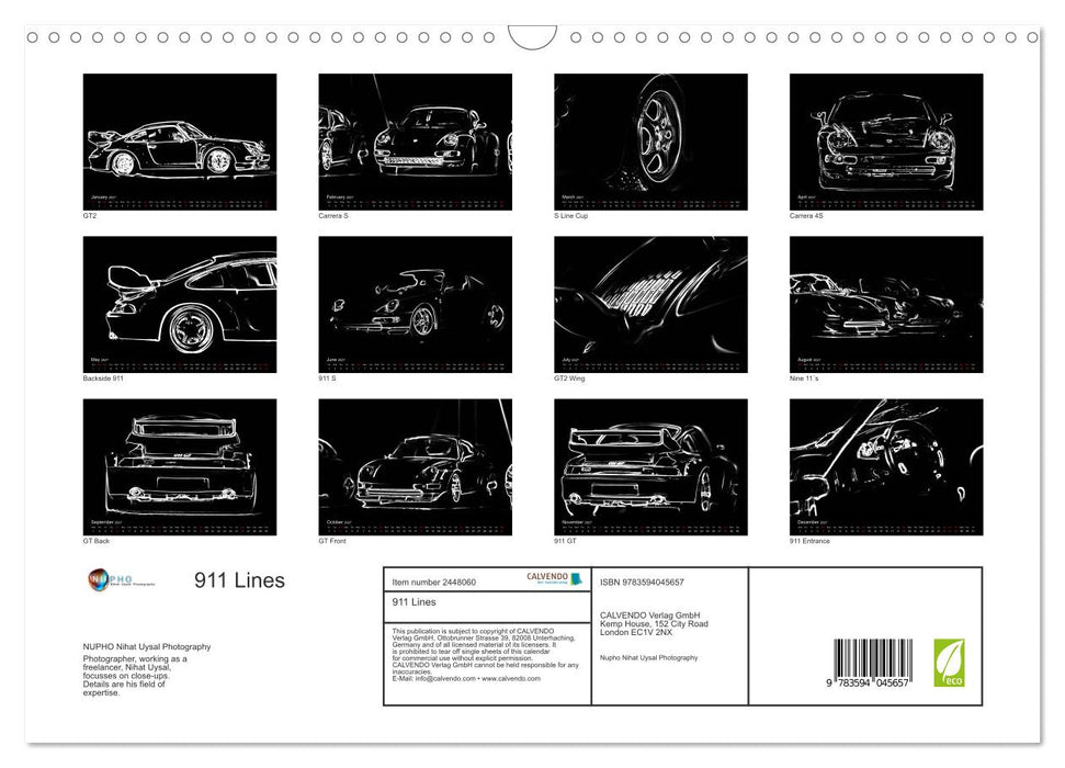 911 Lines (CALVENDO Monthly Calendar 2027)