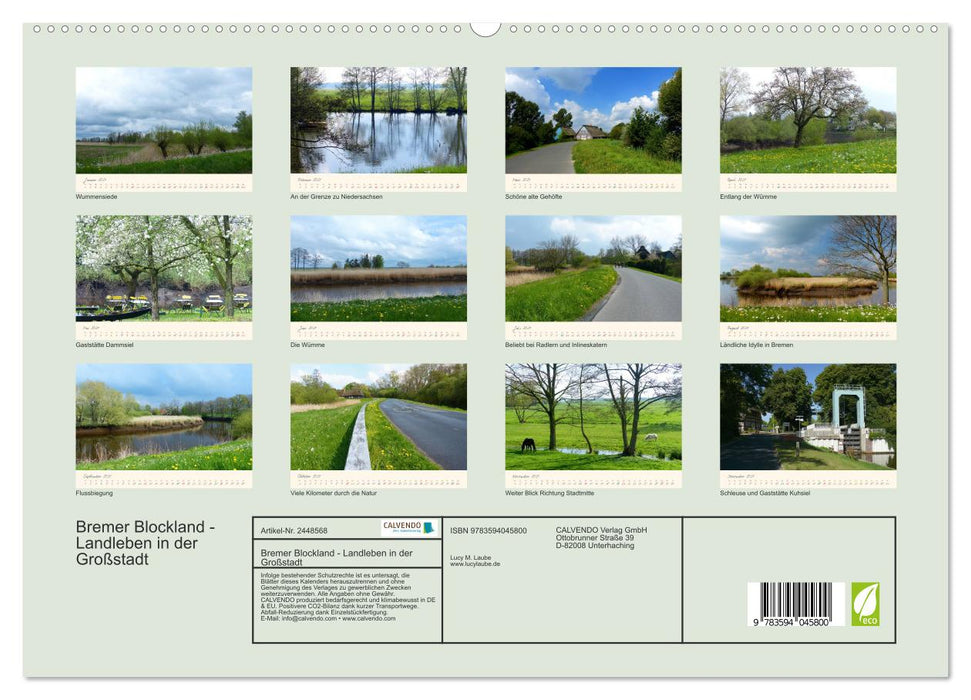 Bremer Blockland - Landleben in der Großstadt (CALVENDO Premium Wandkalender 2027)