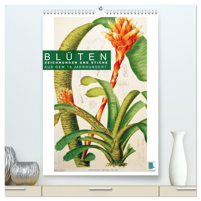 Blüten: Zeichnungen und Stiche aus dem 19. Jahrhundert (CALVENDO Premium Wandkalender 2027)
