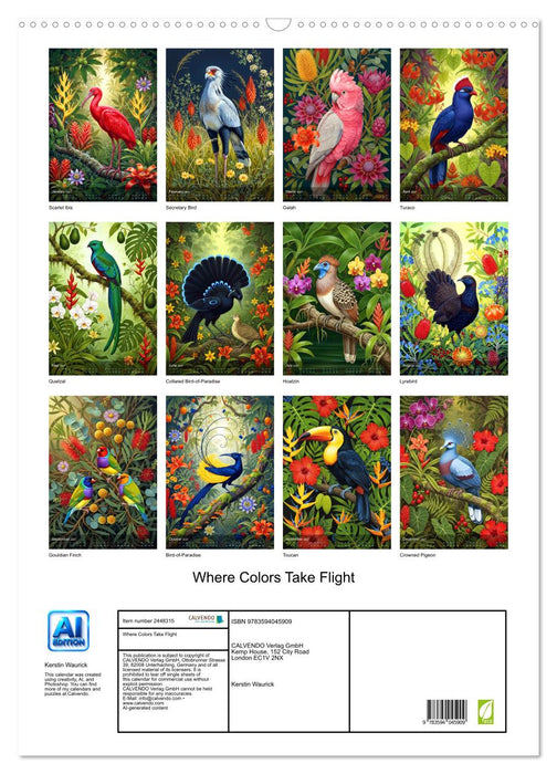 Where Colors Take Flight (CALVENDO Monthly Calendar 2027)