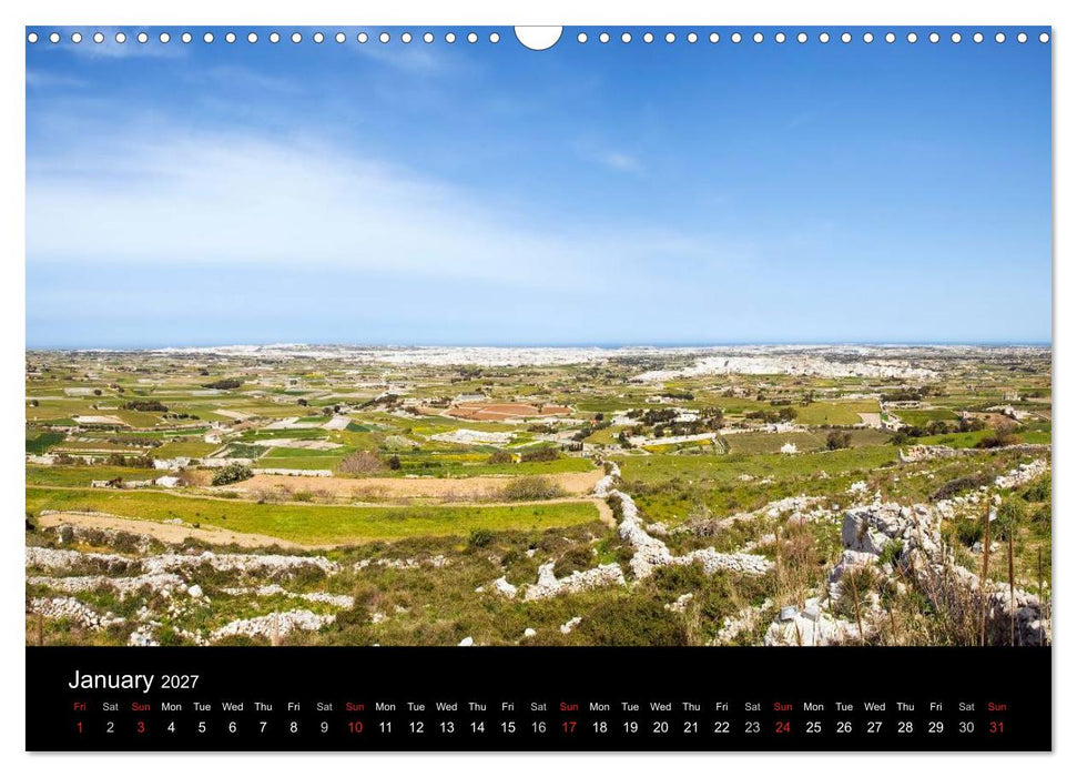 Malta. The sunny island full of charm. (CALVENDO Monthly Calendar 2027)