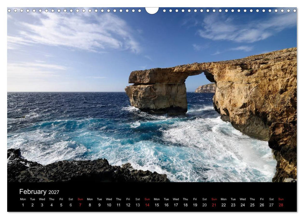 Malta. The sunny island full of charm. (CALVENDO Monthly Calendar 2027)