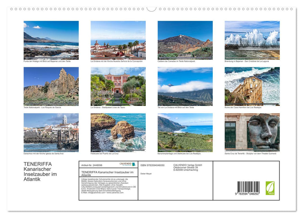 TENERIFFA Kanarischer Inselzauber im Atlantik (CALVENDO Premium Wandkalender 2027)