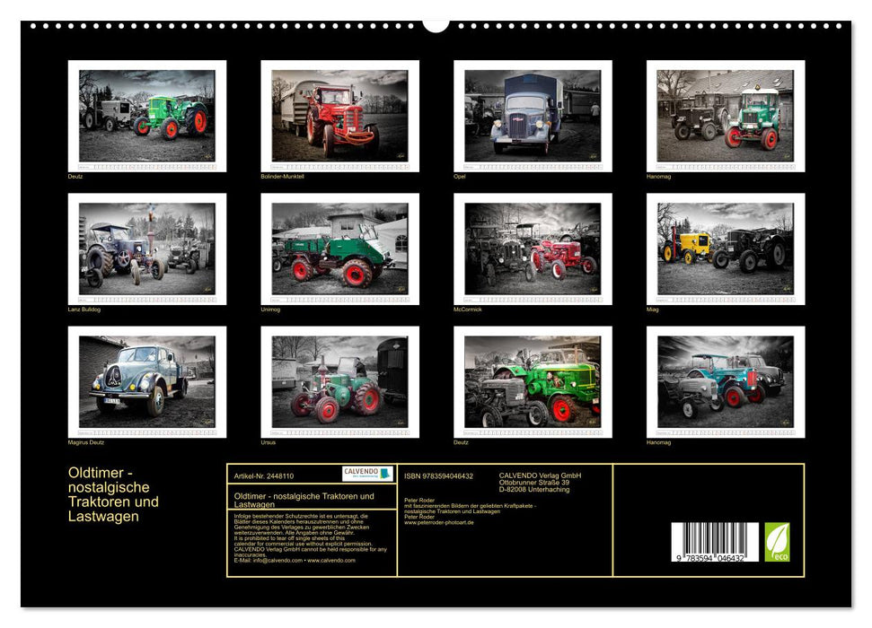Oldtimer - nostalgische Traktoren und Lastwagen (CALVENDO Premium Wandkalender 2027)