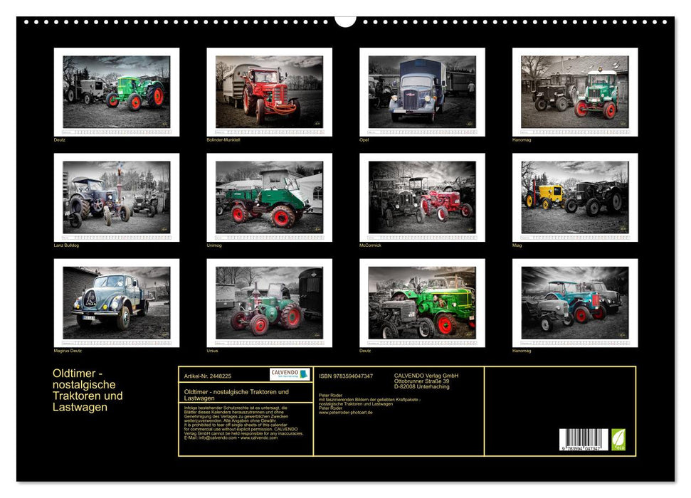Oldtimer - nostalgische Traktoren und Lastwagen (CALVENDO Wandkalender 2027)