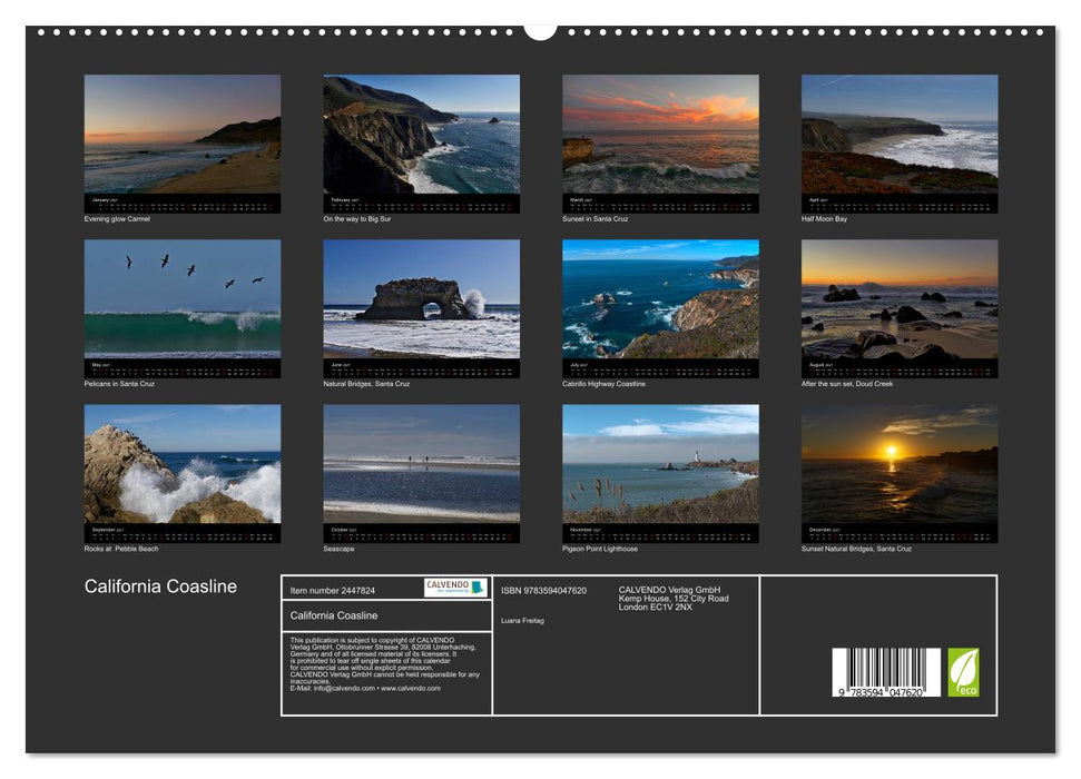 California Coasline (CALVENDO Premium-Calendar 2027)