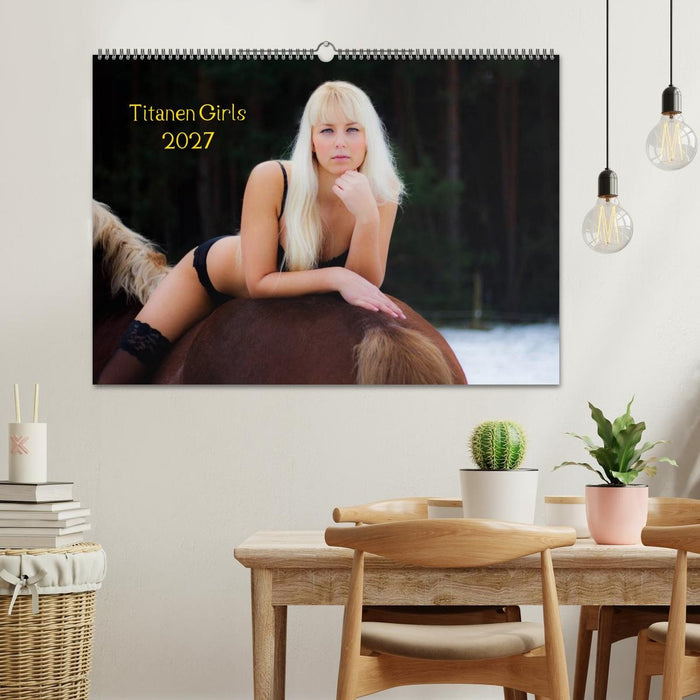 Titanen Girls 2027 - erotische Frauen und starke Pferde (CALVENDO Wandkalender 2027)