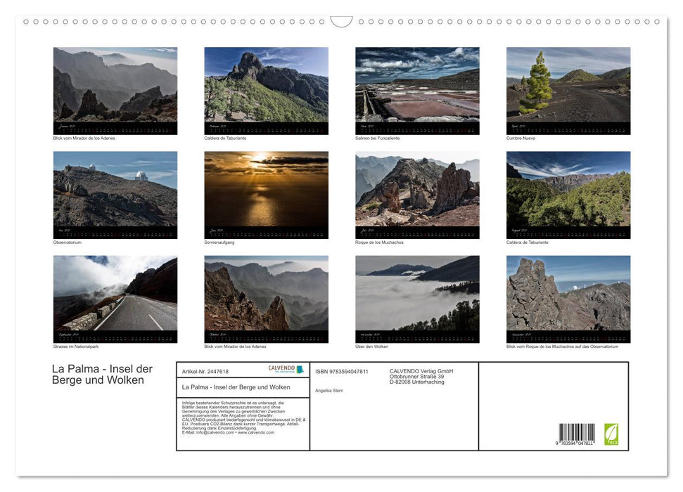 La Palma - Insel der Berge und Wolken (CALVENDO Wandkalender 2027)