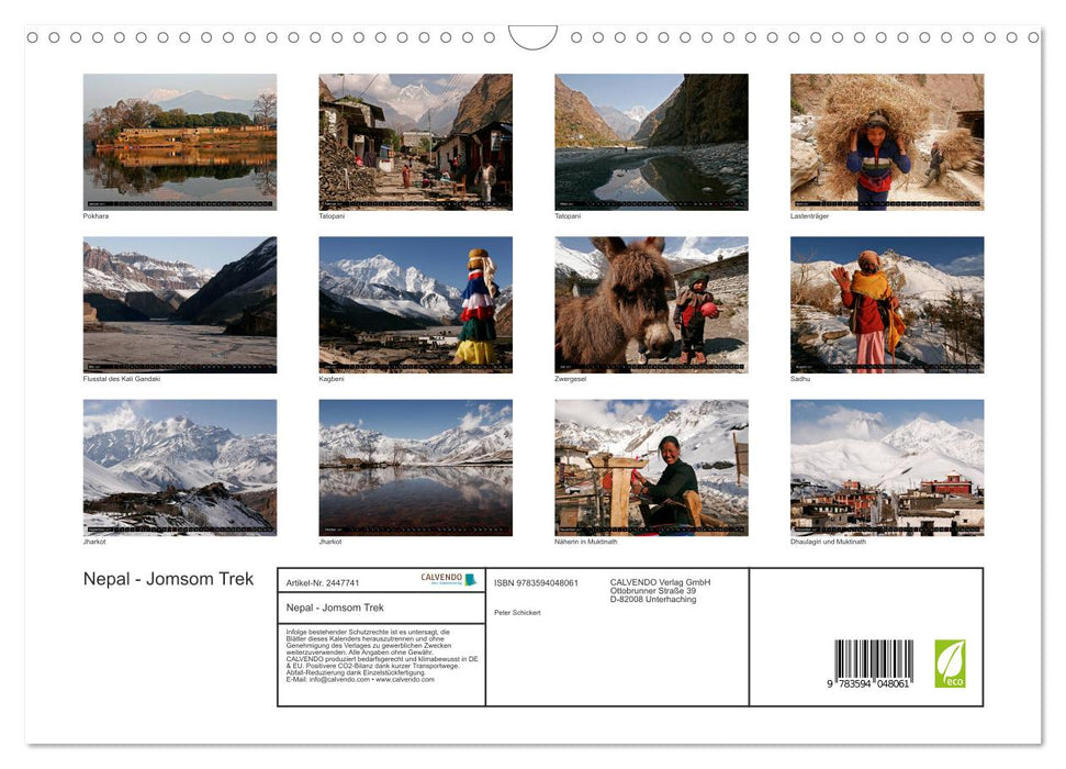 Nepal - Jomsom Trek (CALVENDO Wandkalender 2027)