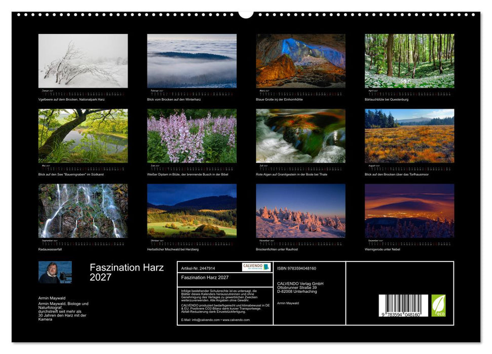 Faszination Harz 2027 (CALVENDO Premium Wandkalender 2027)