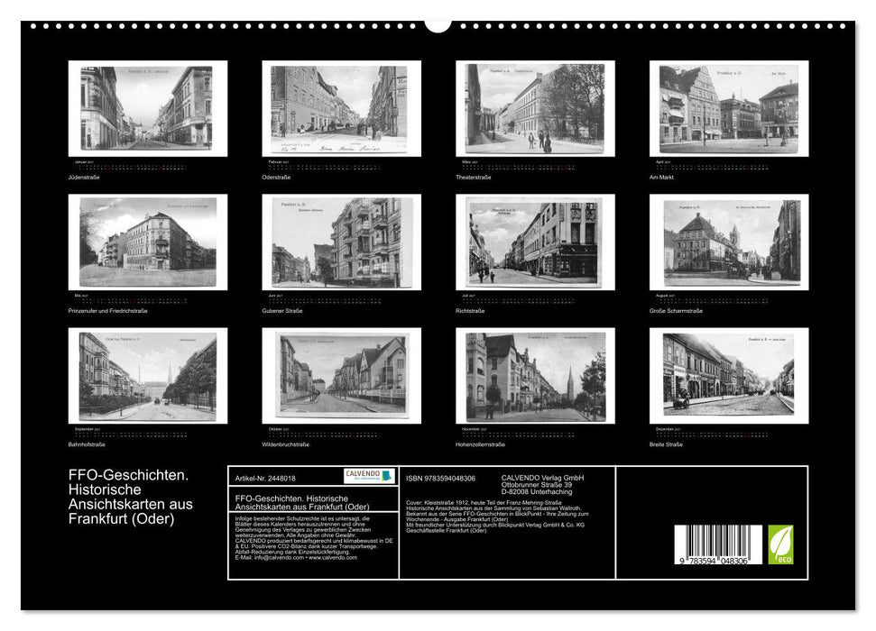 FFO-Geschichten. Historische Ansichtskarten aus Frankfurt (Oder) (CALVENDO Premium Wandkalender 2027)