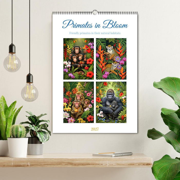 Primates in Bloom (CALVENDO Monthly Calendar 2027)