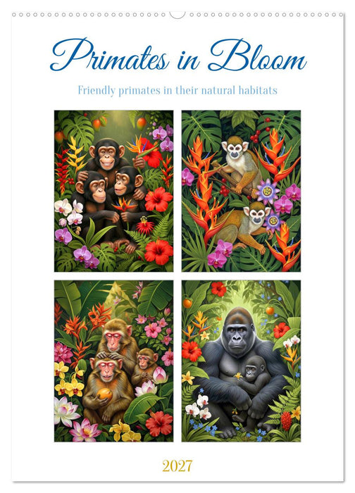 Primates in Bloom (CALVENDO Monthly Calendar 2027)