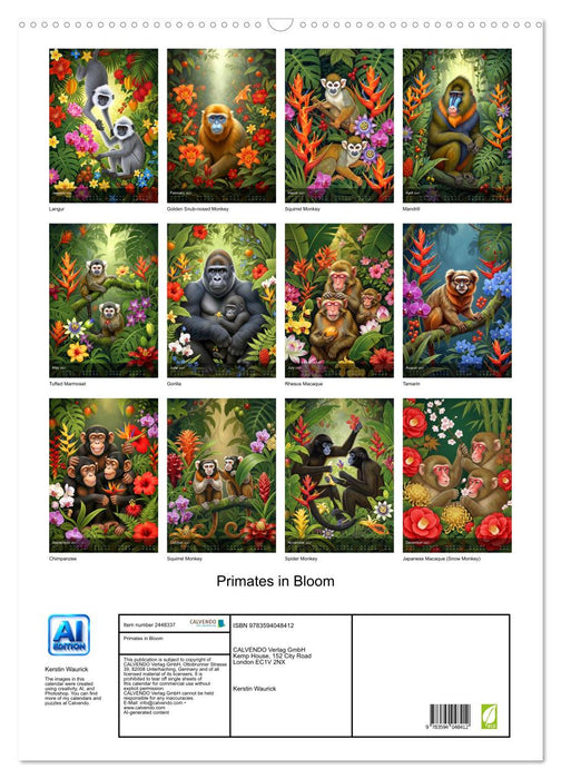 Primates in Bloom (CALVENDO Monthly Calendar 2027)