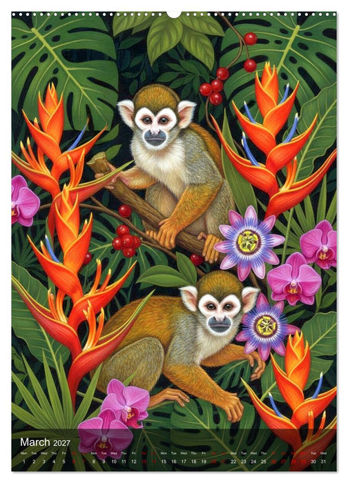 Primates in Bloom (CALVENDO Monthly Calendar 2027)