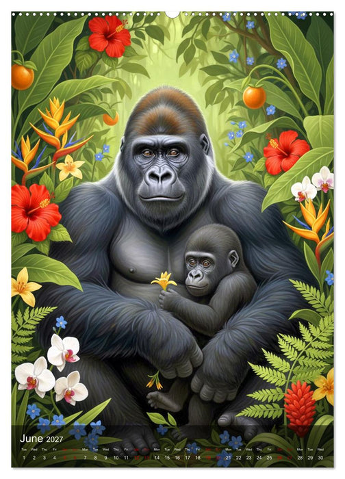 Primates in Bloom (CALVENDO Monthly Calendar 2027)