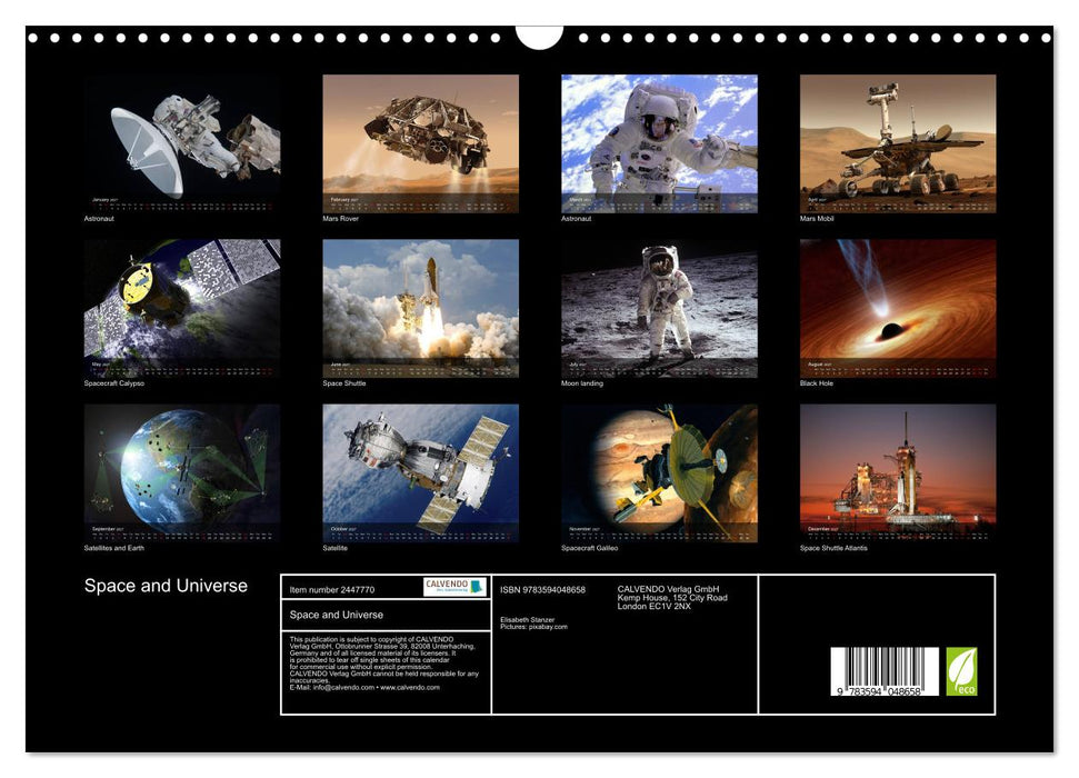 Space and Universe (CALVENDO Monthly Calendar 2027)