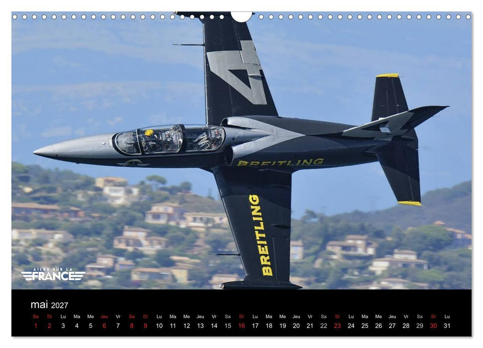 Ailes sur la France (CALVENDO Calendrier mensuel 2027)