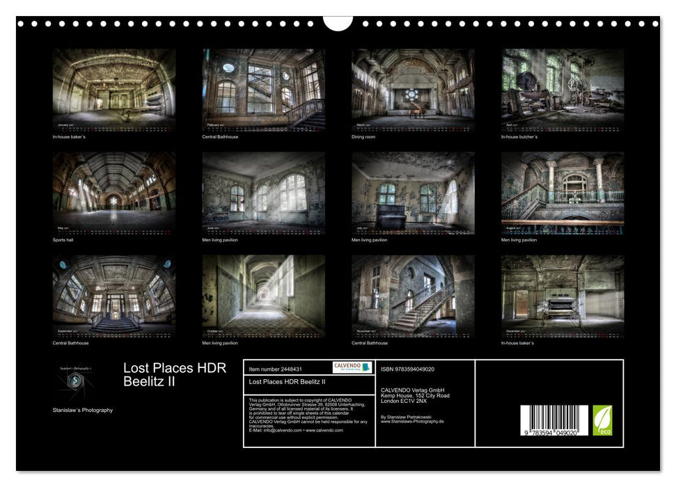 Lost Places HDR Beelitz II (CALVENDO Monthly Calendar 2027)