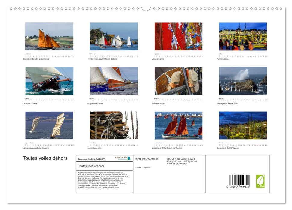 Toutes voiles dehors (CALVENDO Calendrier supérieur 2027)