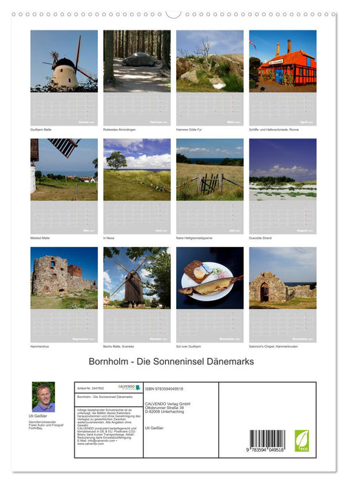 Bornholm - Die Sonneninsel Dänemarks (CALVENDO Premium Wandkalender 2027)