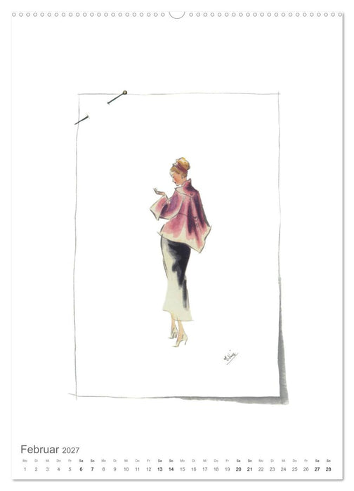 FIGURINEN 2027 - Fashion von 1949 - Originale von Elina Ruffinengo (CALVENDO Wandkalender 2027)