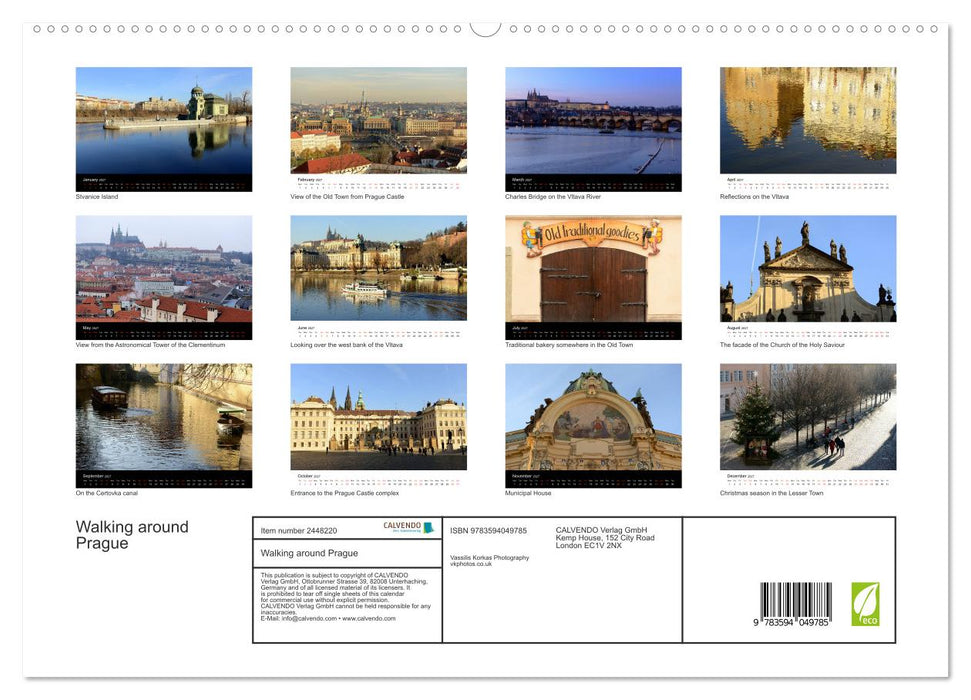Walking around Prague (CALVENDO Premium-Calendar 2027)
