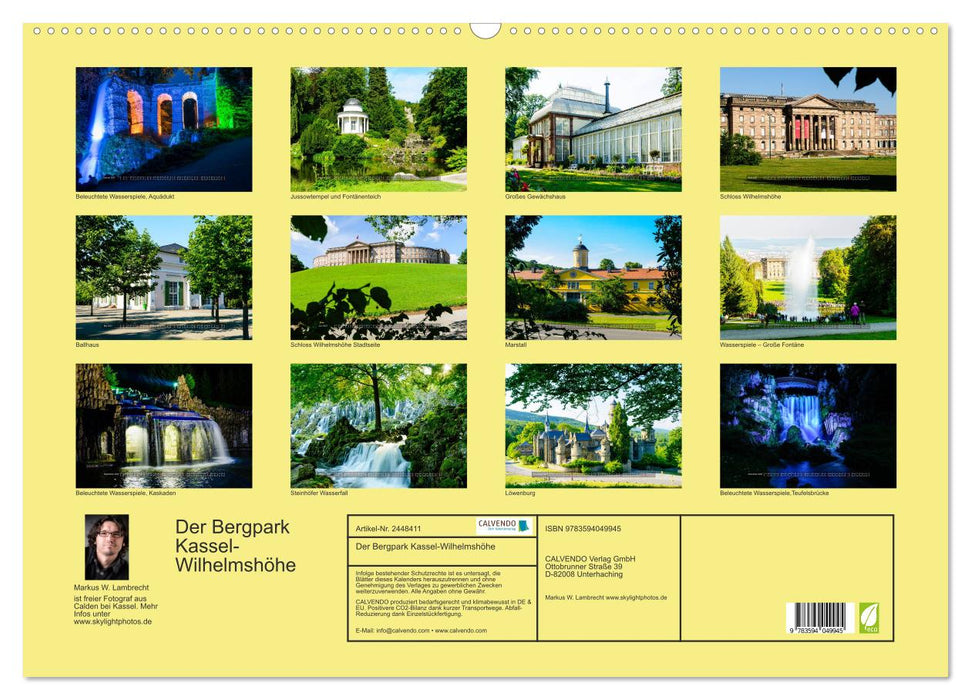 Der Bergpark Kassel-Wilhelmshöhe (CALVENDO Wandkalender 2027)