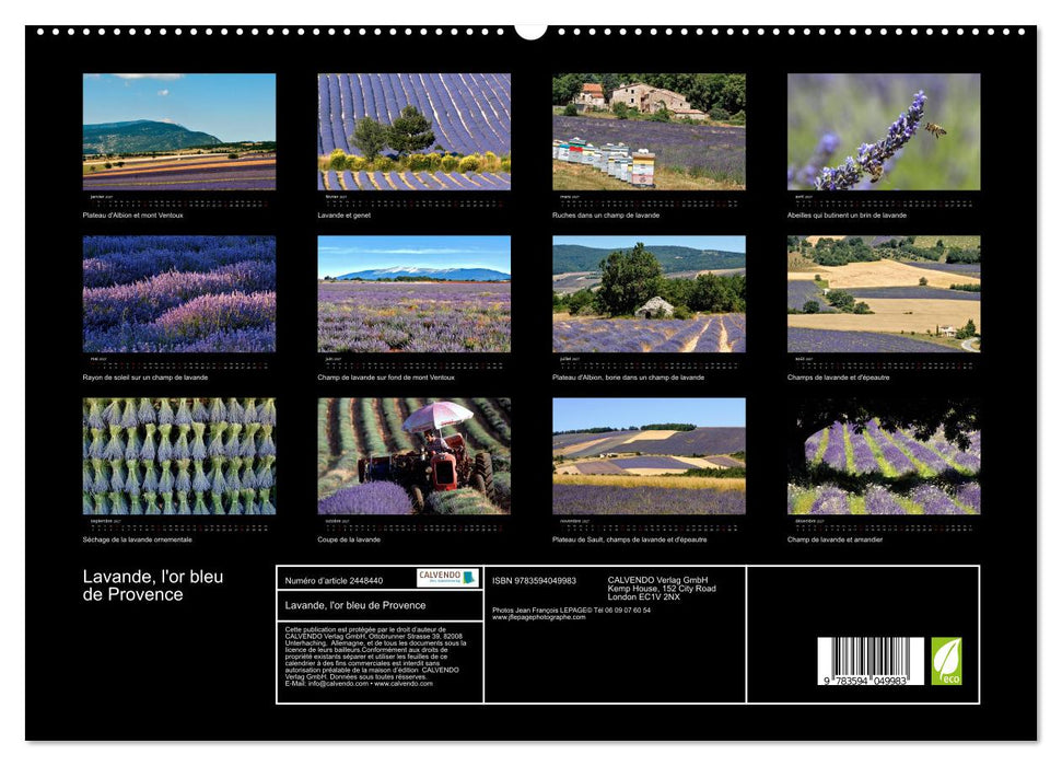 Lavande, l'or bleu de Provence (CALVENDO Calendrier supérieur 2027)
