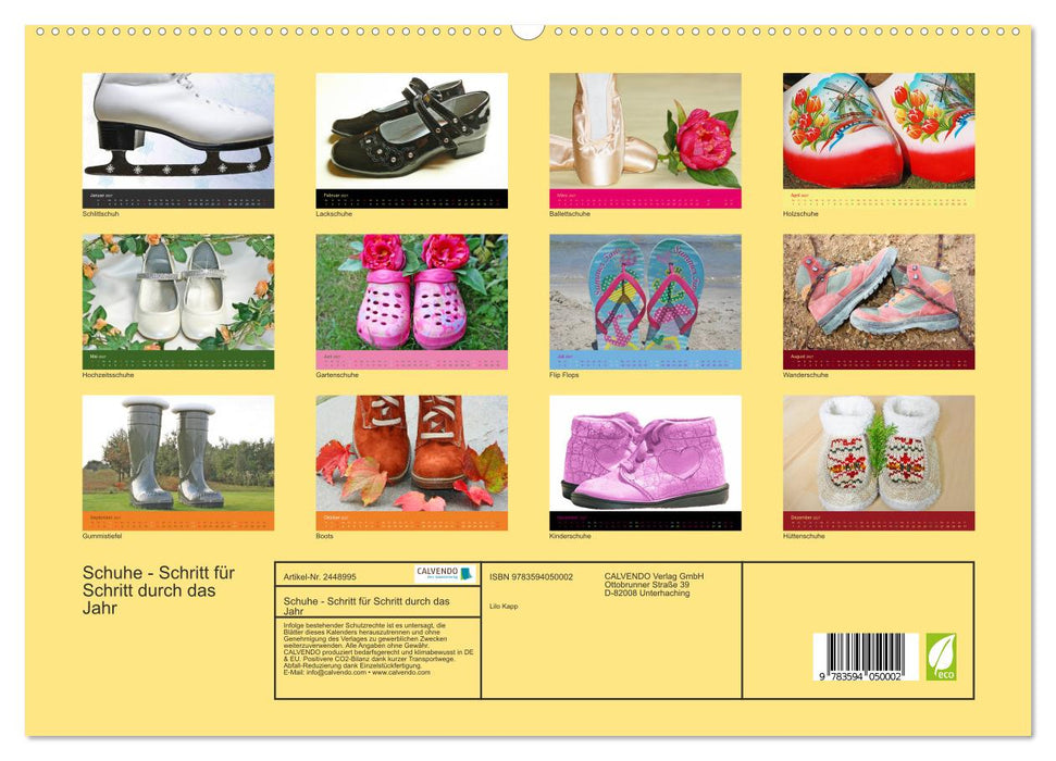 Schuhe - Schritt für Schritt durch das Jahr (CALVENDO Premium Wandkalender 2027)