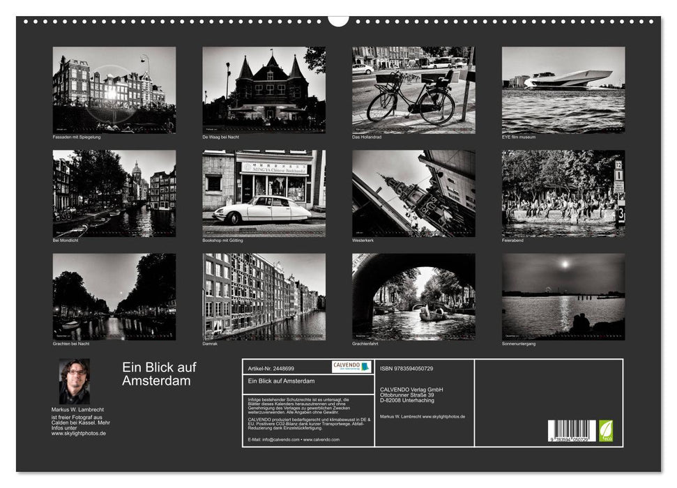 Ein Blick auf Amsterdam (CALVENDO Wandkalender 2027)