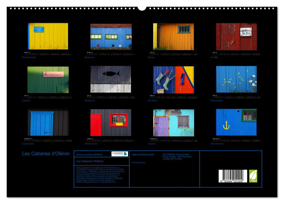 Les Cabanes d'Oléron (CALVENDO Calendrier supérieur 2027)