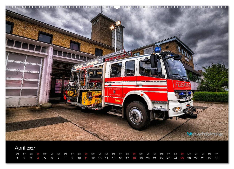 Einsatzfahrzeuge der Feuerwehr (CALVENDO Wandkalender 2027)