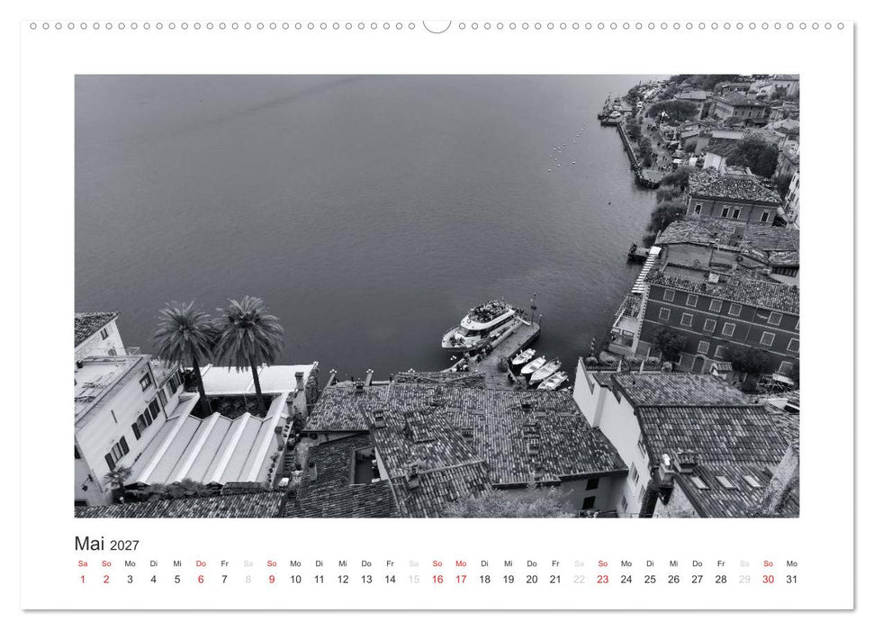 Limone sul Garda schwarzweiß (CALVENDO Wandkalender 2027)