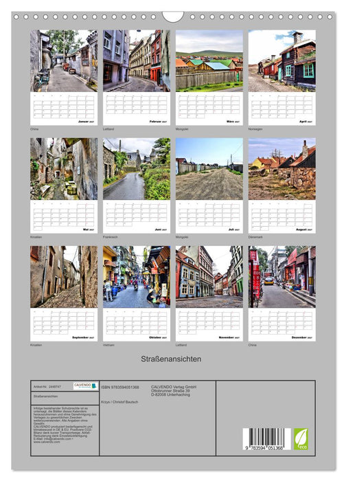 Straßenansichten (CALVENDO Wandkalender 2027)