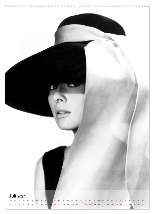 Hollywood-Diva - Audrey Hepburn (CALVENDO Premium Wandkalender 2027)