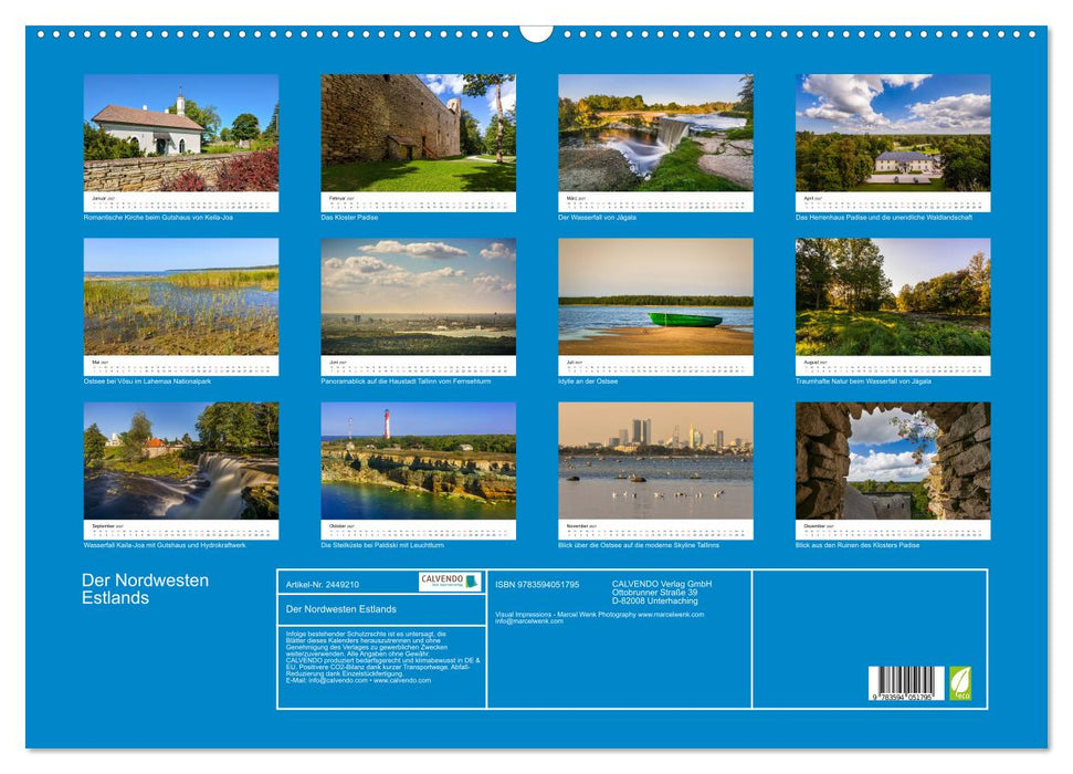 Der Nordwesten Estlands (CALVENDO Wandkalender 2027)