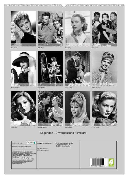 Legenden - Unvergessene Filmstars (CALVENDO Premium Wandkalender 2027)