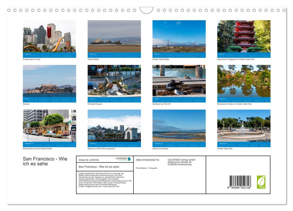 San Francisco - Wie ich es sehe (CALVENDO Wandkalender 2027)