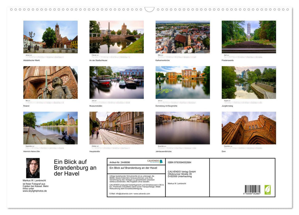 Ein Blick auf Brandenburg an der Havel (CALVENDO Wandkalender 2027)