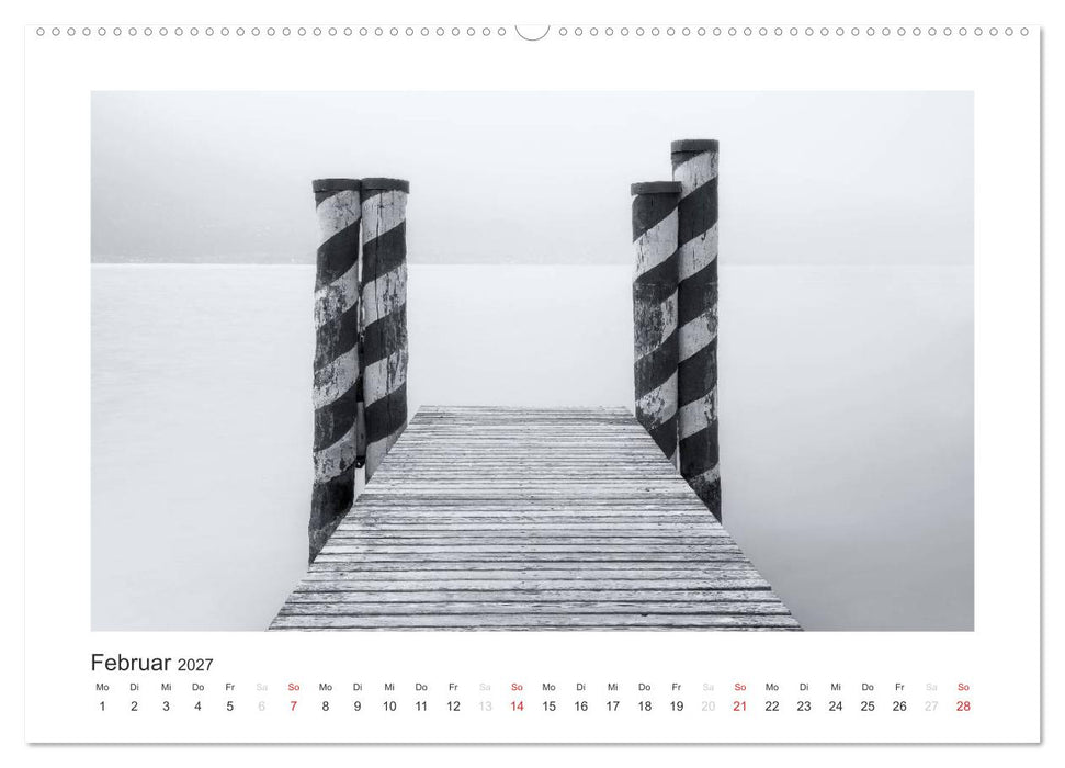 Limone sul Garda schwarzweiß (CALVENDO Premium Wandkalender 2027)