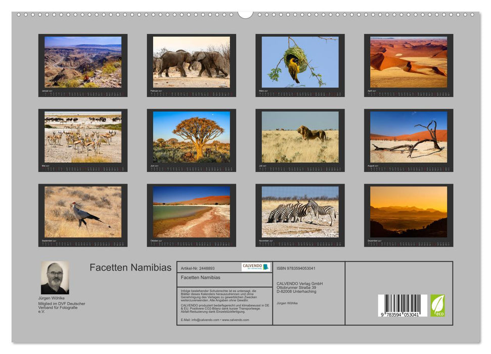 Facetten Namibias (CALVENDO Premium Wandkalender 2027)