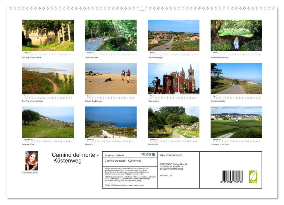 Camino del norte - Küstenweg (CALVENDO Premium Wandkalender 2027)