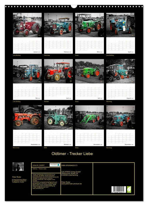 Oldtimer - Trecker Liebe (CALVENDO Wandkalender 2027)